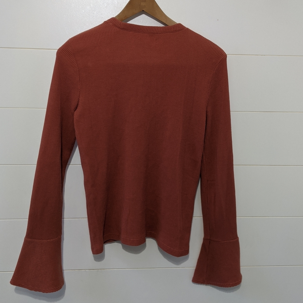 Madewell Ruffle Cuff Ribbed Top - Picture 5 of 7